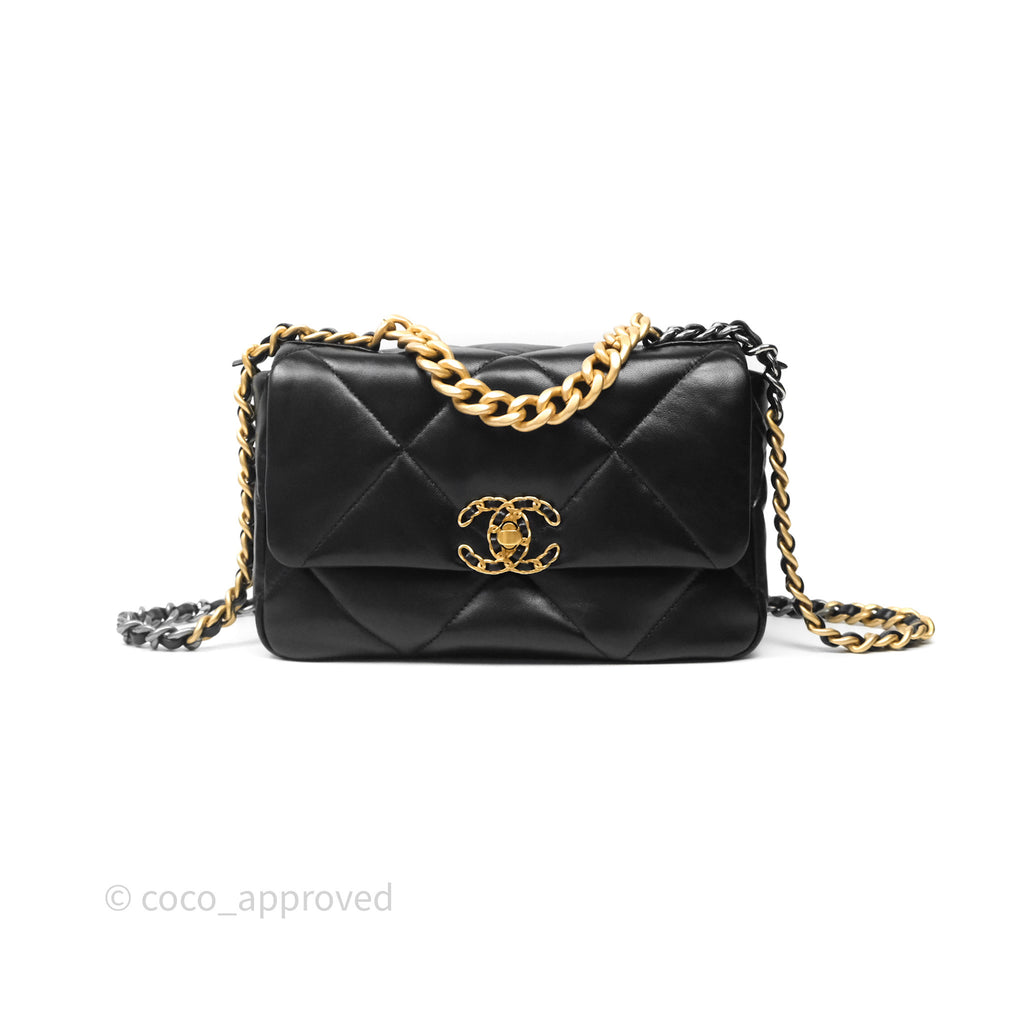 Chanel 19 Small Black Mixed Hardware