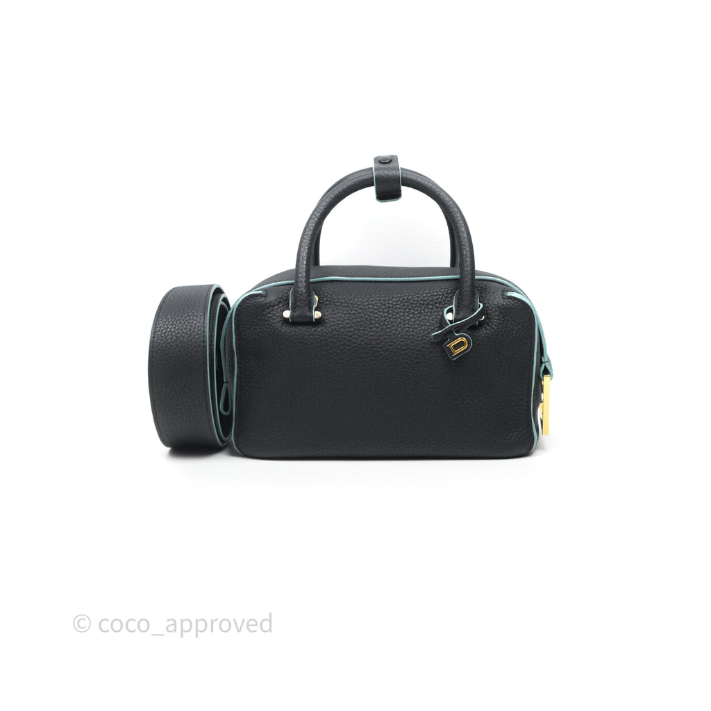 Delvaux Cool Box Mini Taurillon Soft Grained Calfskin Black