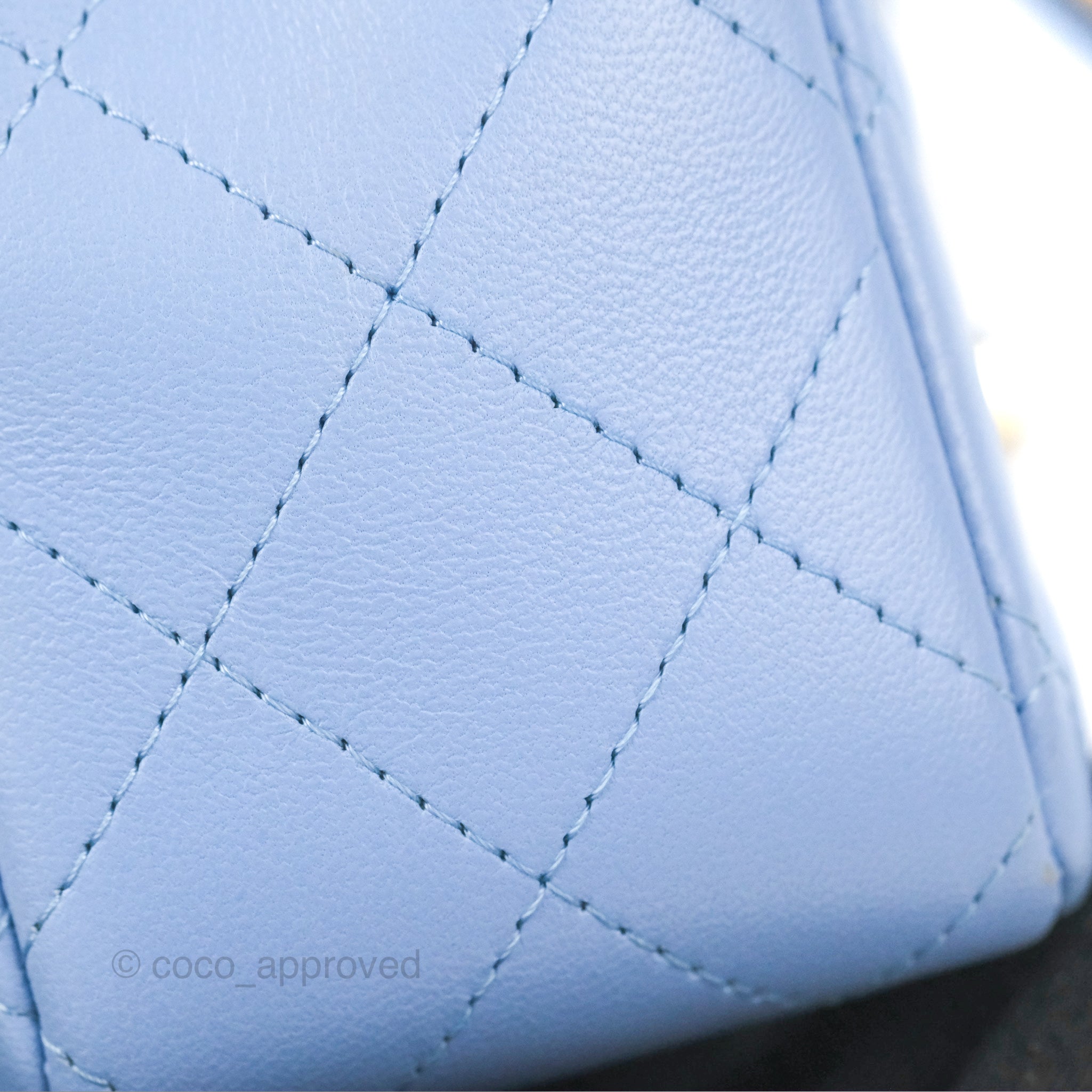 Chanel Classic Mini Rectangular Flap Blue Sky Lambskin Gold Hardware 2 –  Coco Approved Studio