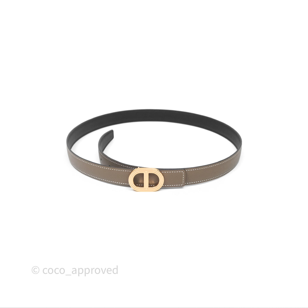 Hermes Cuir Seul De Ceinture Belt Etoupe Size 85