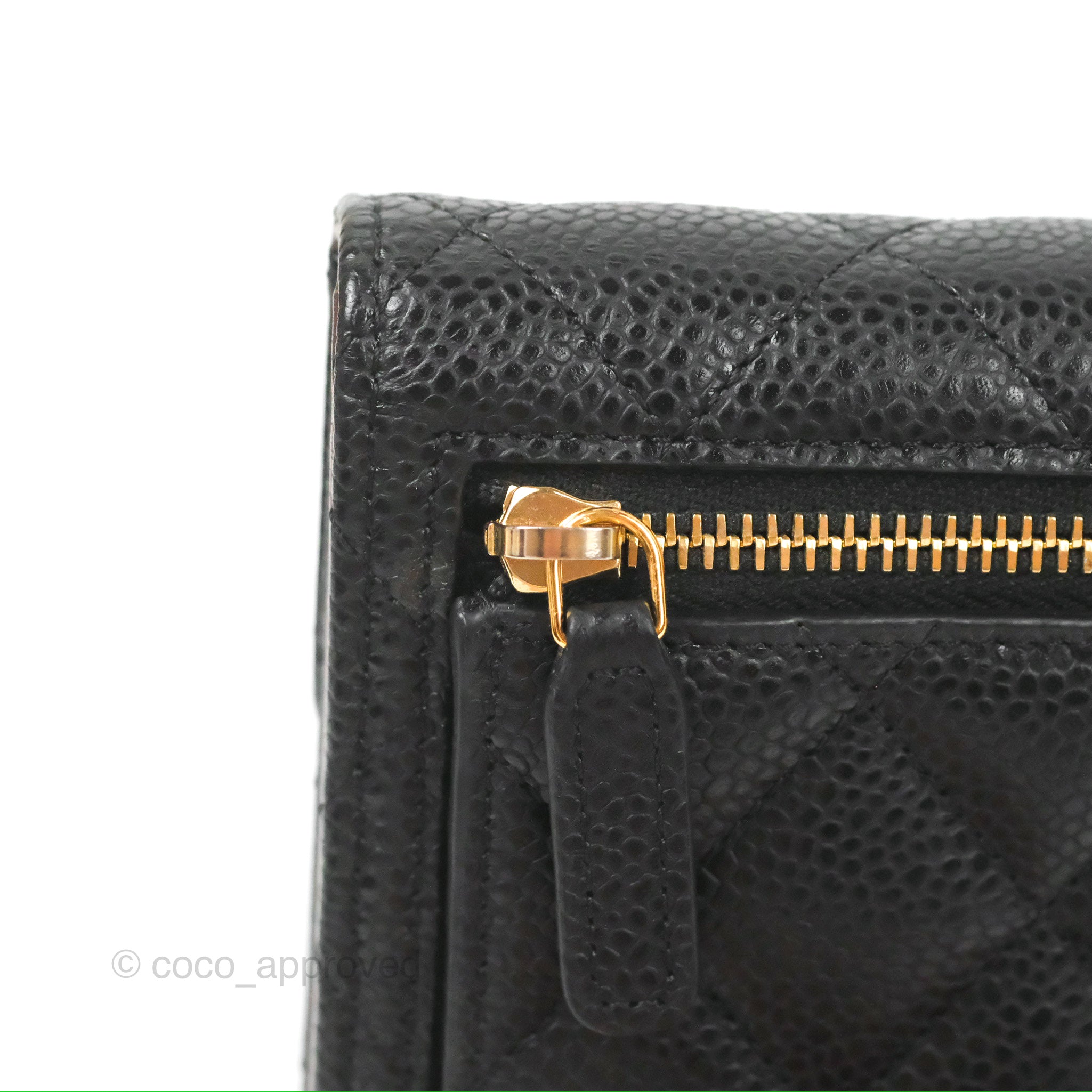 Chanel Classic Flap Wallet Black Caviar Gold Hardware⁣ – Coco Approved  Studio