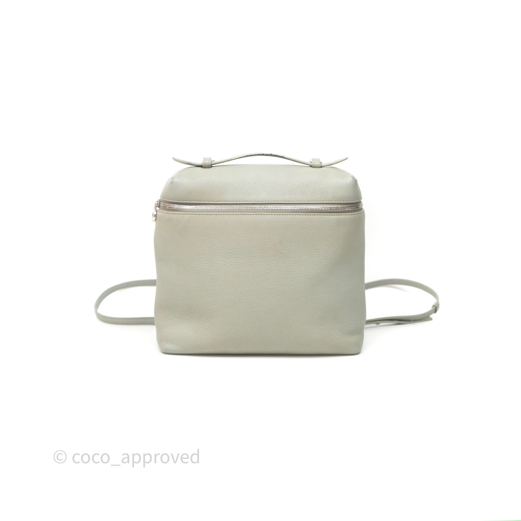 Loro Piana Extra Pocket Backpack L23.5 Eucalyptus/Antique Silver Hardware