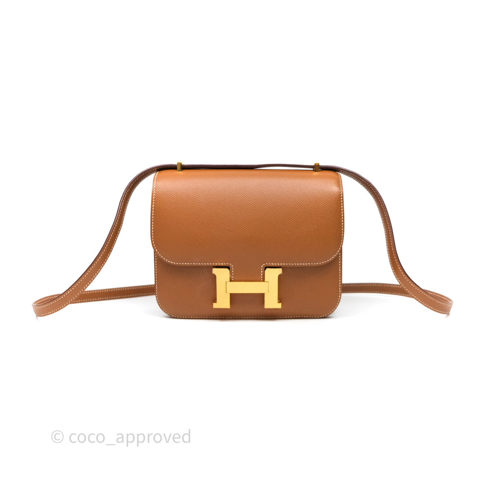 Hermès Constance Mini 18 Gold 37 Epsom Gold Hardware