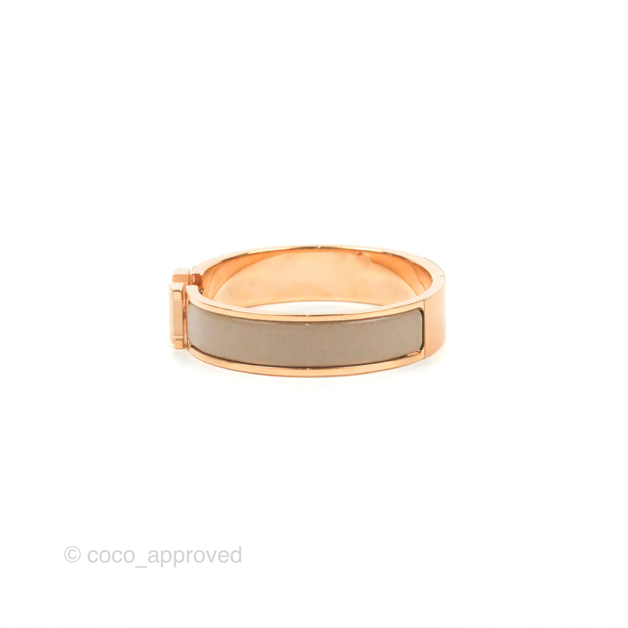 Hermès Marron Glace Enamel Clic H Bracelet PM Rose Gold Hardware, Bangle | Fashion Bracelet, Contemporary Jewelry (Like New)