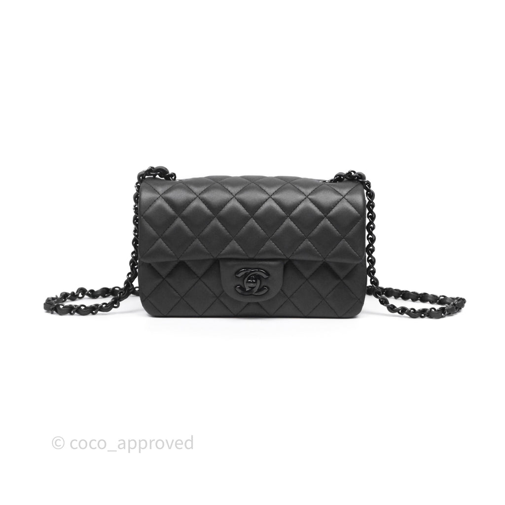 Chanel Quilted Mini Rectangular So Black Lambskin