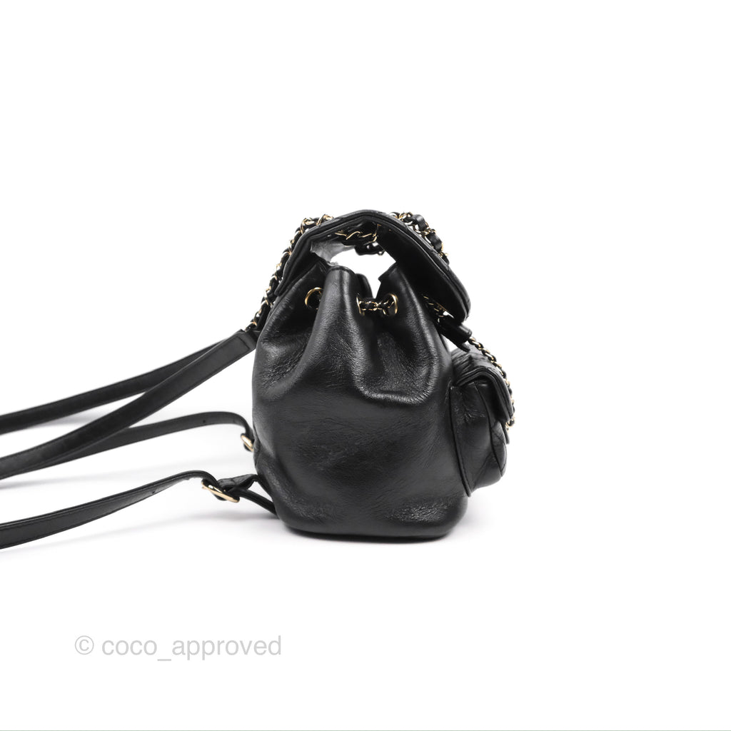 CHANEL Vintage Mini Duma Backpack Black — Restyled By Erin