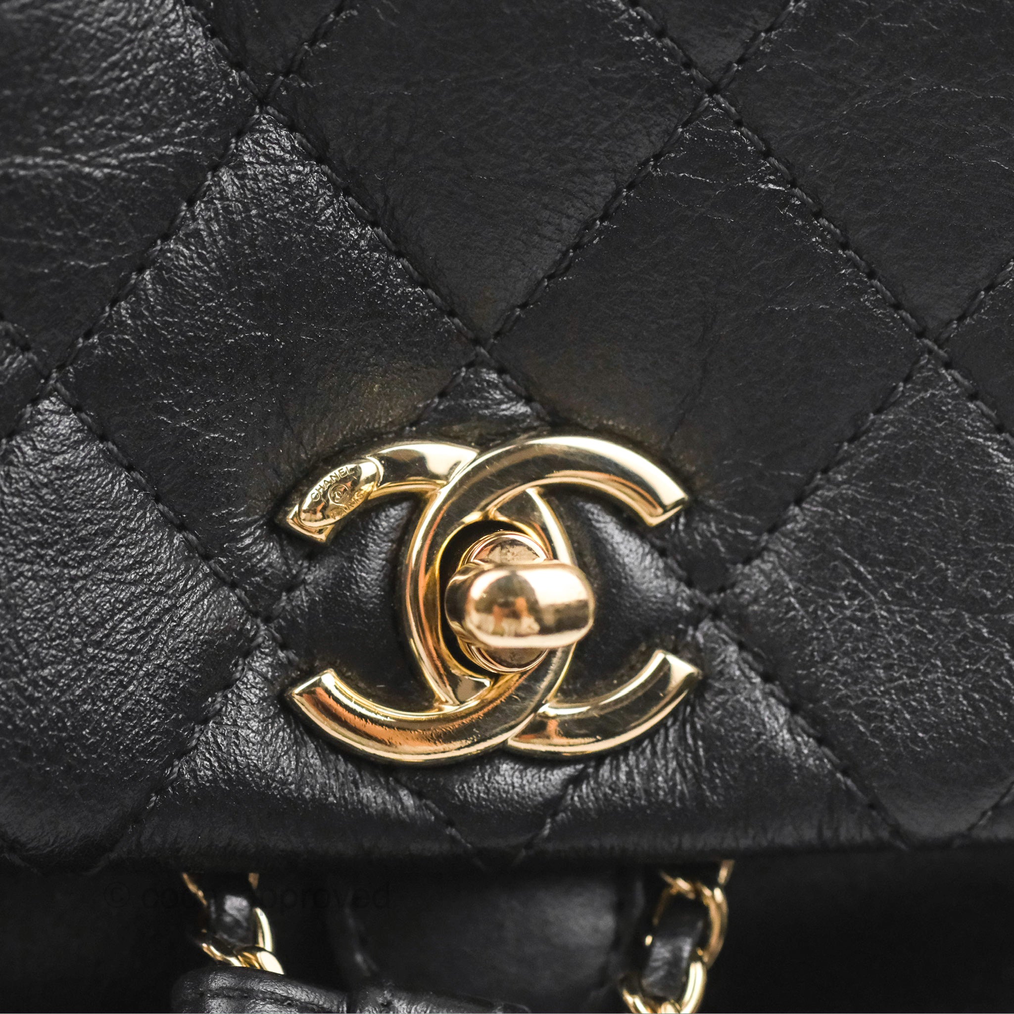 Chanel Small Charm Backpack Black Calfskin Aged Gold Hardware – Madison  Avenue Couture