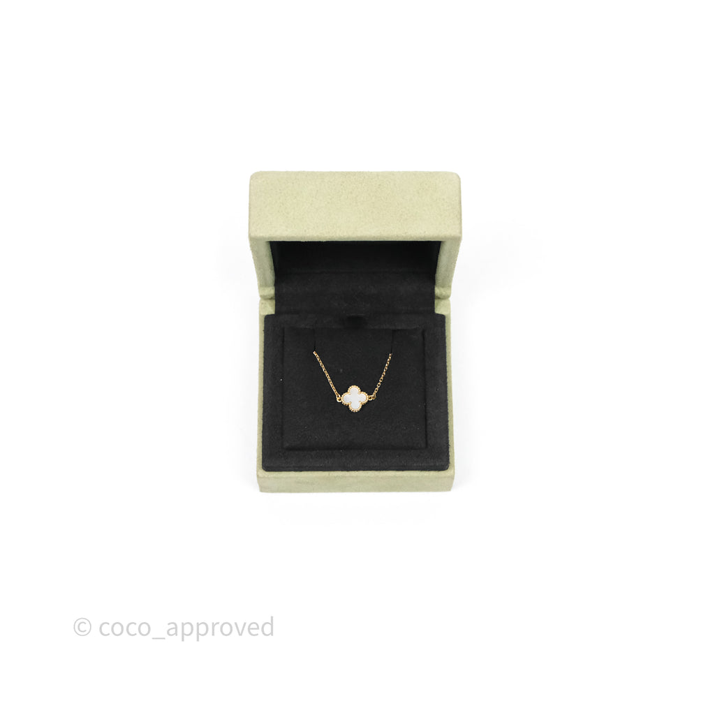 Van Cleef & Arpels Sweet Alhambra Pendant Bracelet White Mother-of-pearl Gold