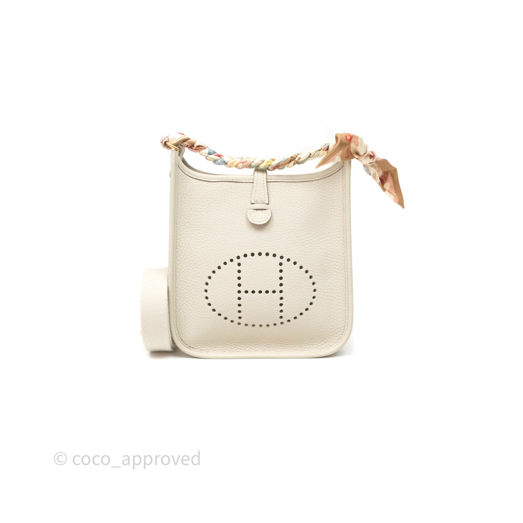 Hermès Mini Evelyne 16 Beton 8L Clemence Gold Hardware