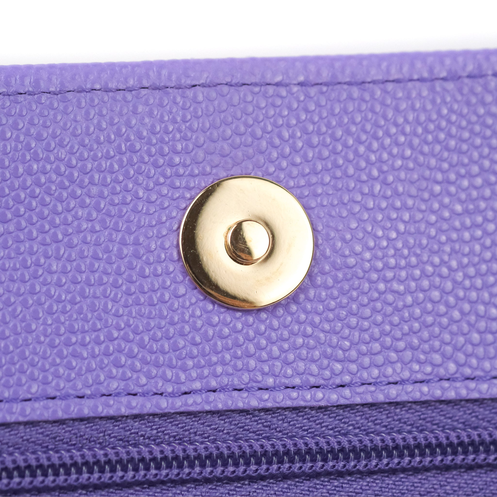 Chanel Quilted Classic Wallet on Chain WOC Purple Caviar Gold Hardware – Coco  Approved Studio