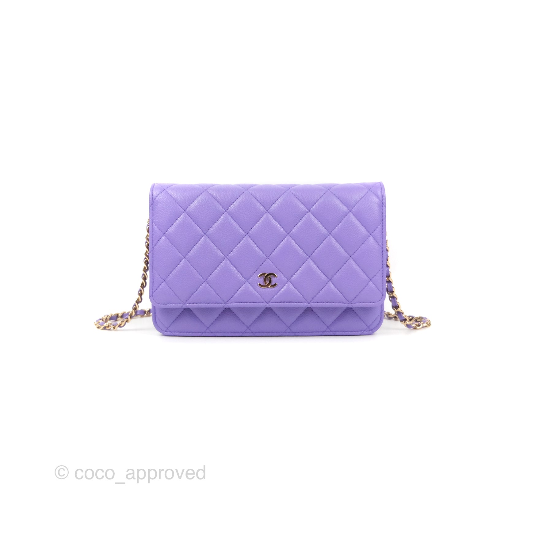 Chanel Quilted Pearl Crush Wallet on Chain WOC Beige Lambskin Aged Gol – Coco  Approved Studio