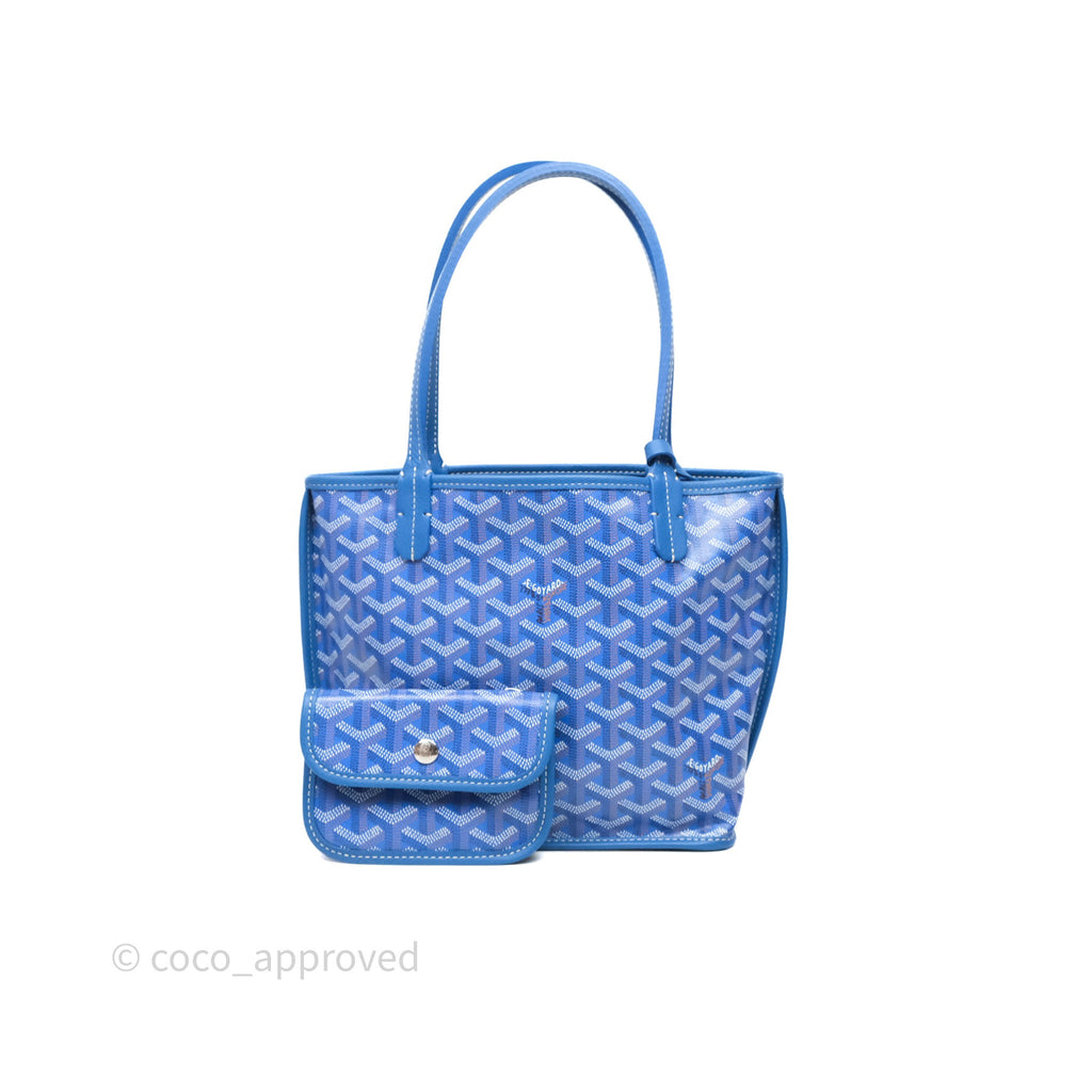 Goyard Anjou Mini Bag Goyardine Canvas Blue