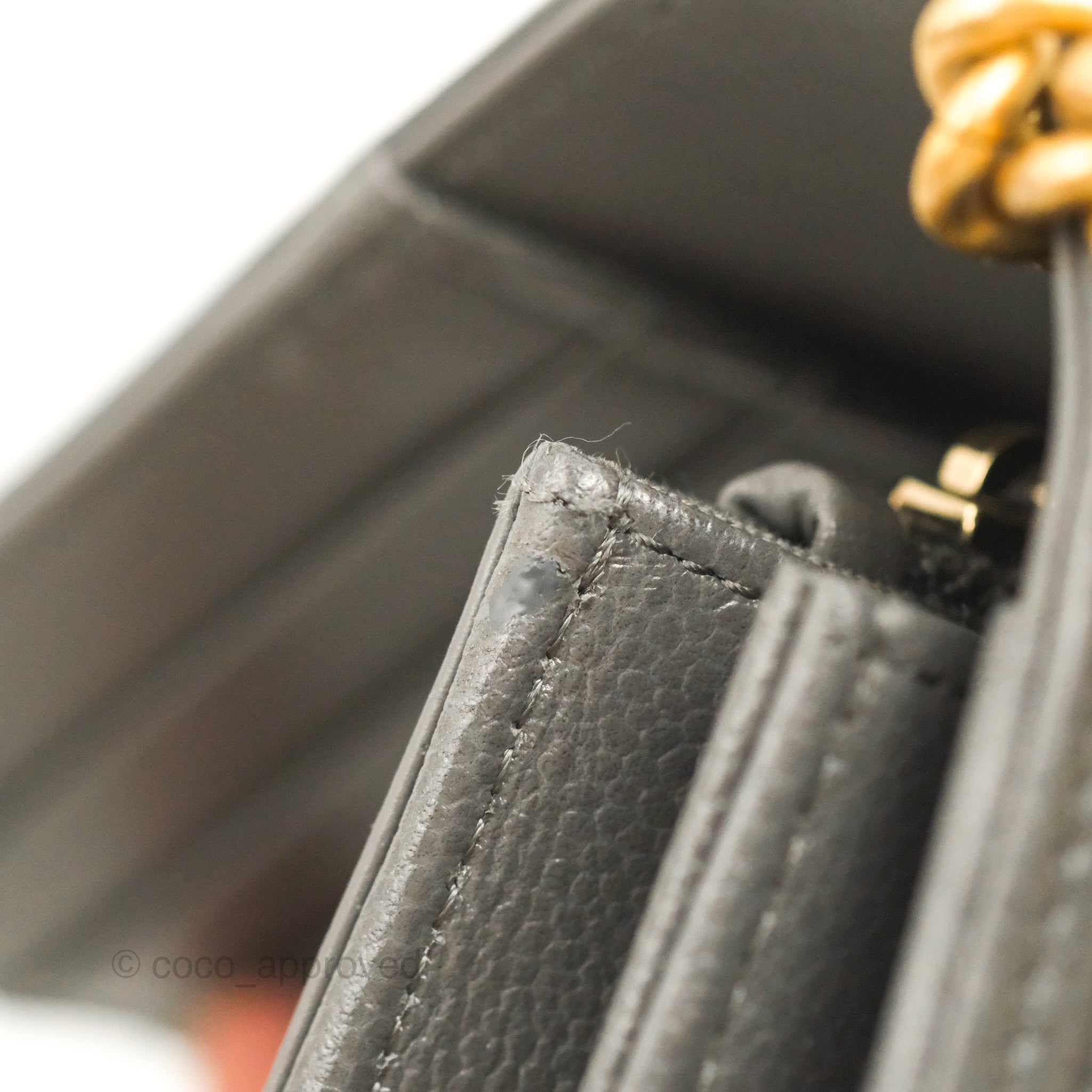 Charcoal Grey Boy Chanel Wallet on Chain Crossbody Bag – Baggio Consignment
