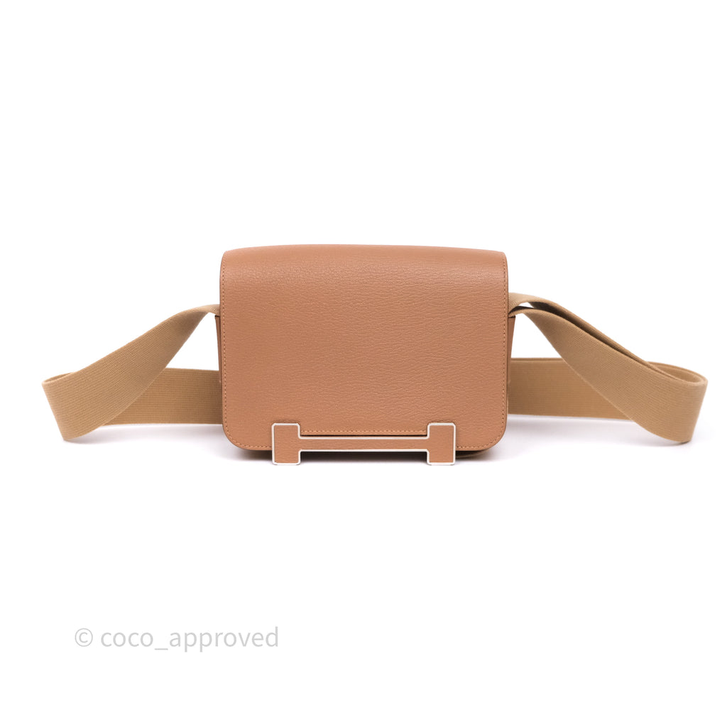 Hermès Geta Bag Quebracho 2J Chevre Mysore/ Chai 0M Sangle Palladium Hardware