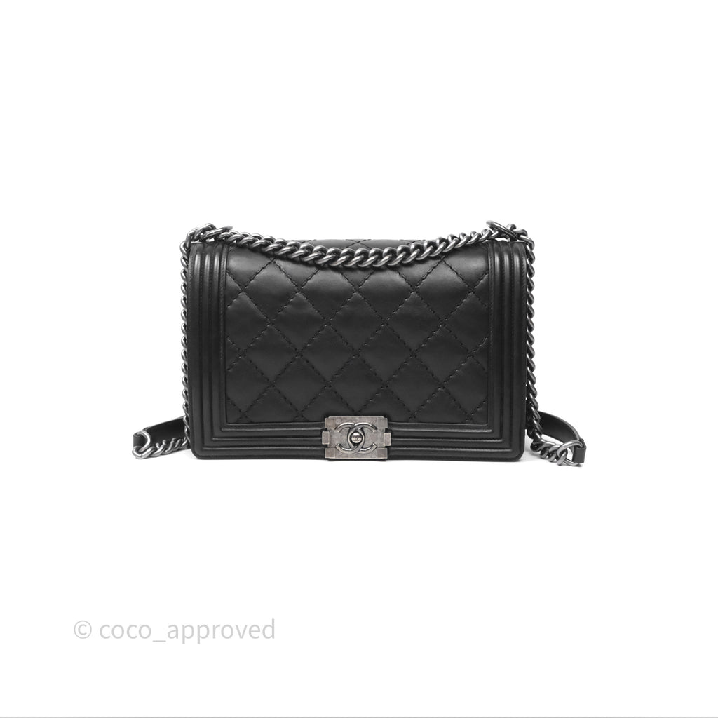 Chanel Medium Quilted Boy Calfskin Ruthenium Hardware