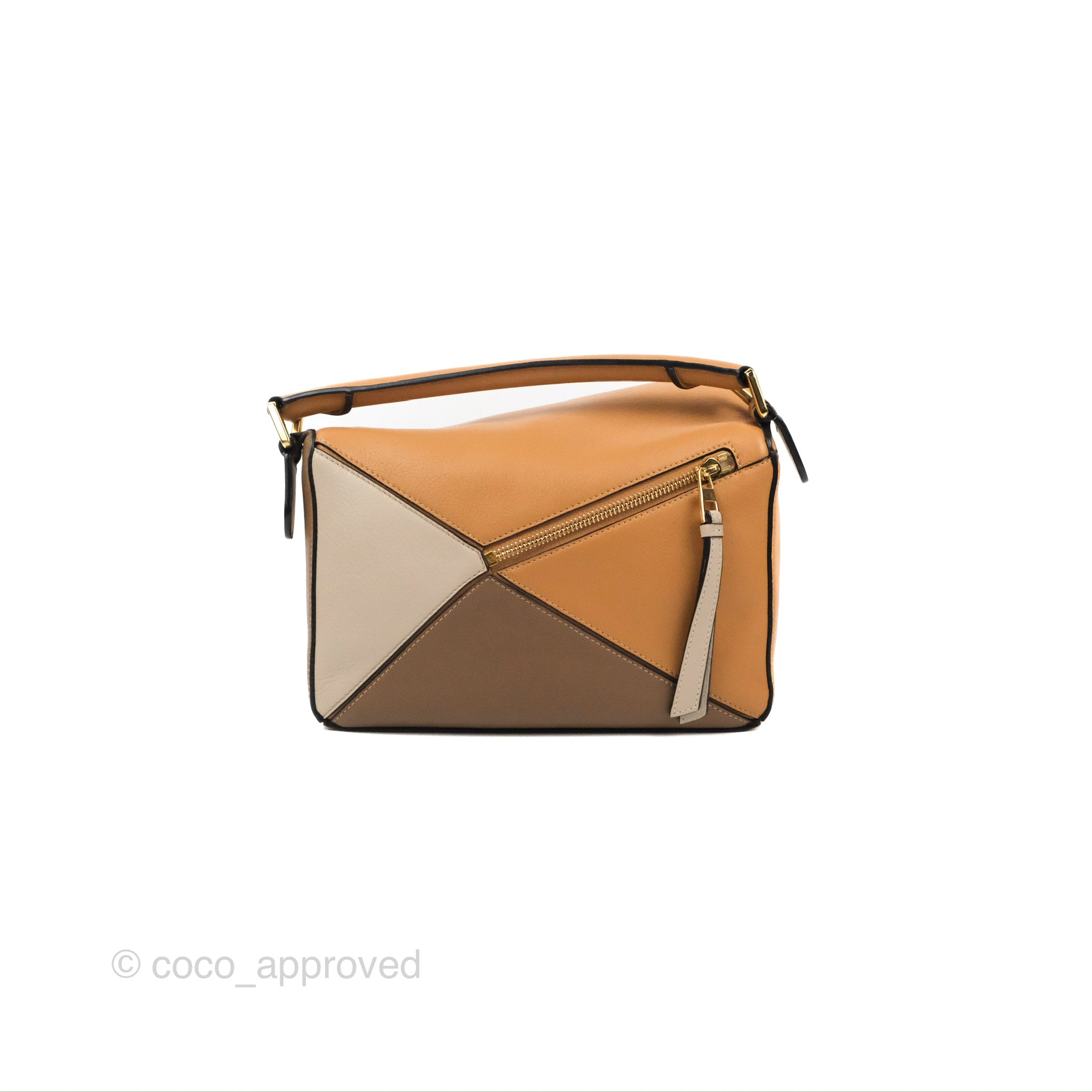 Loewe Small Puzzle Bag Warm Desert Mink Two Tone Calfskin Coco