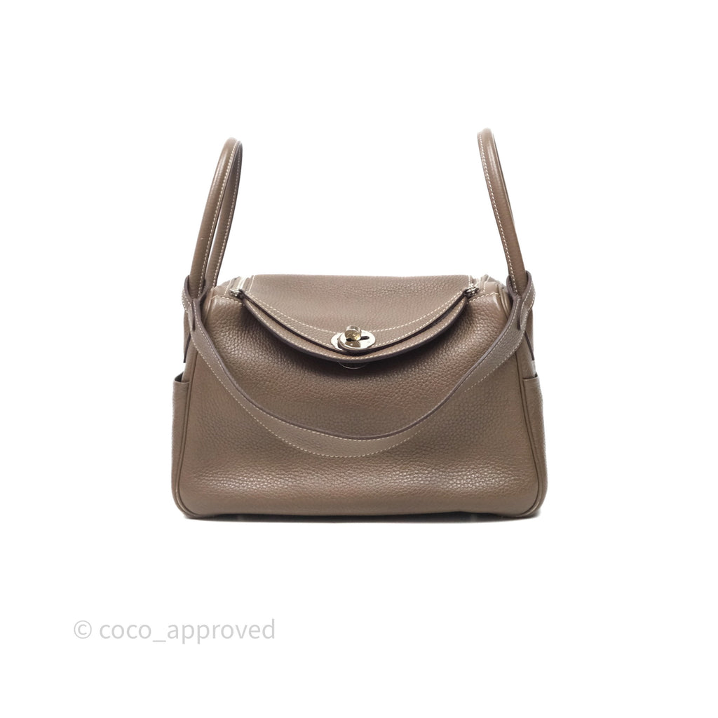 Hermès Lindy 26 Etoupe 18 Clemence Palladium Hardware