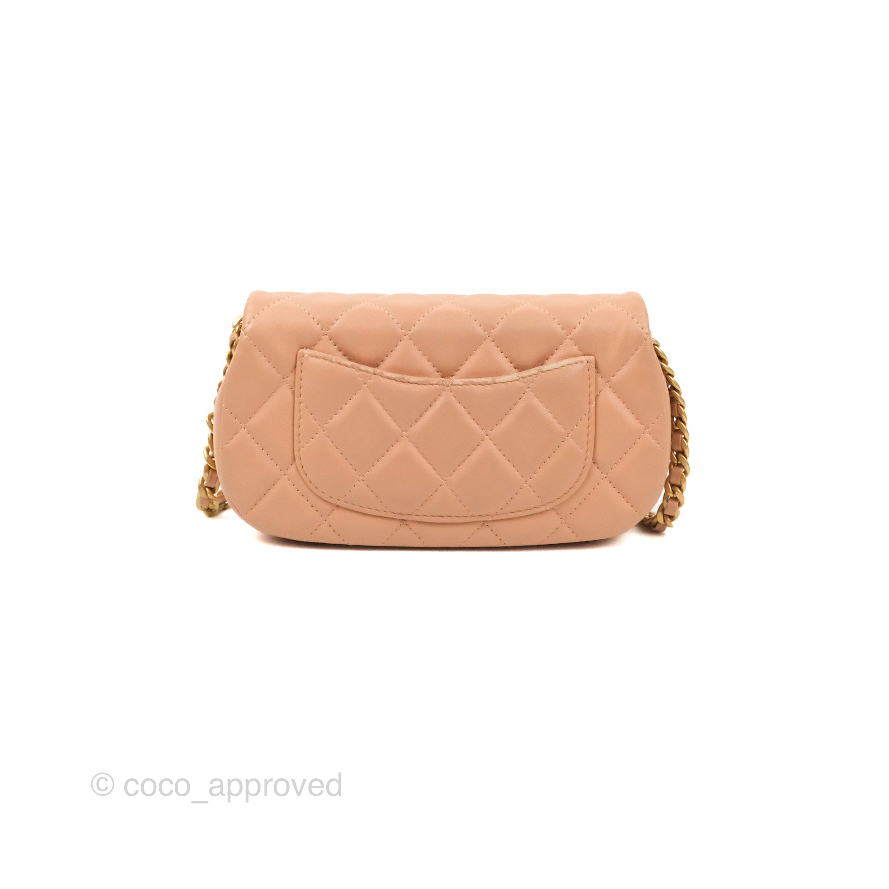 At Auction: Chanel Beige Quilted Aged Calfskin Chain Shoulder Tote