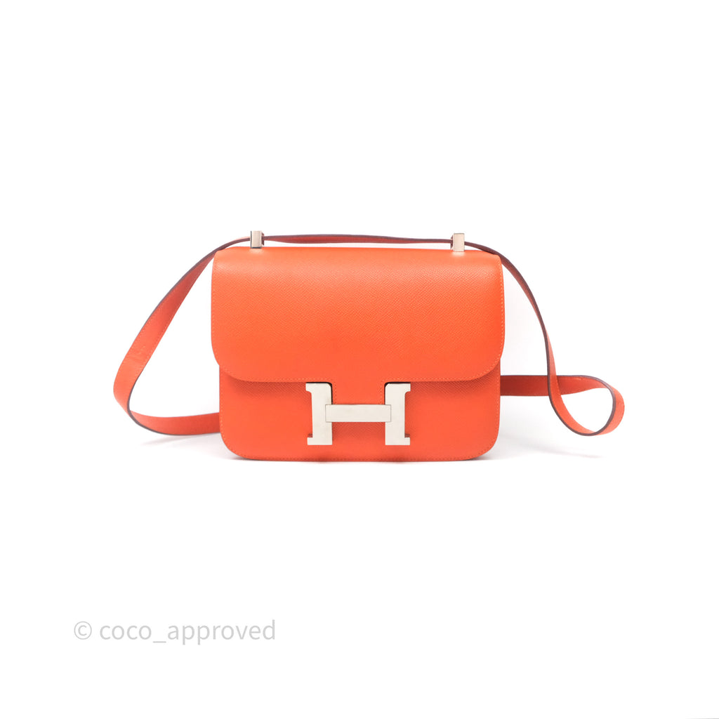 Hermès Constance 24 Orange Epsom Palladium Hardware