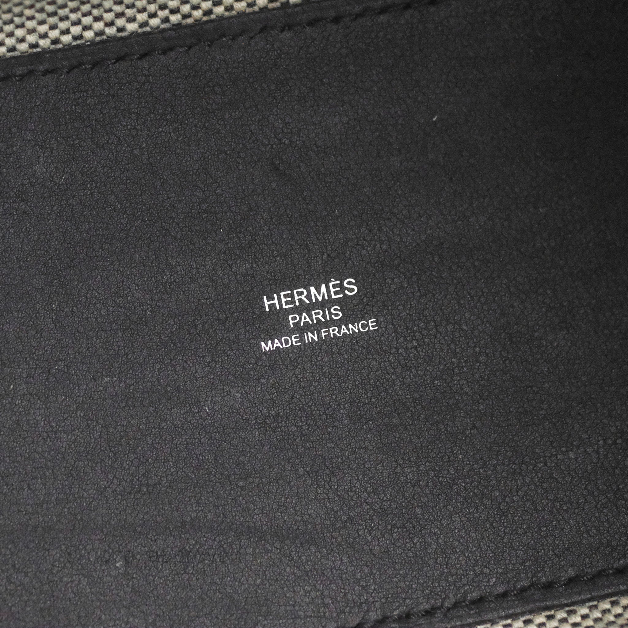 Hermès Cabas H en Biais 40 Toile H / Swift Black / Ecru