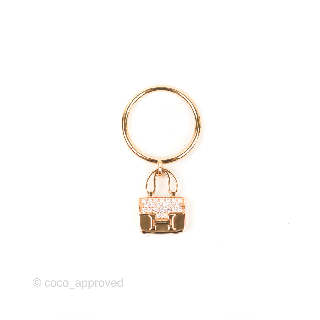 Hermès Amulettes Constance Ring Diamond Rose Gold