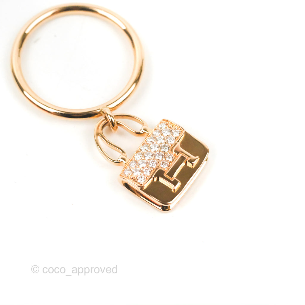 Hermès Amulettes Constance Ring Diamond Rose Gold