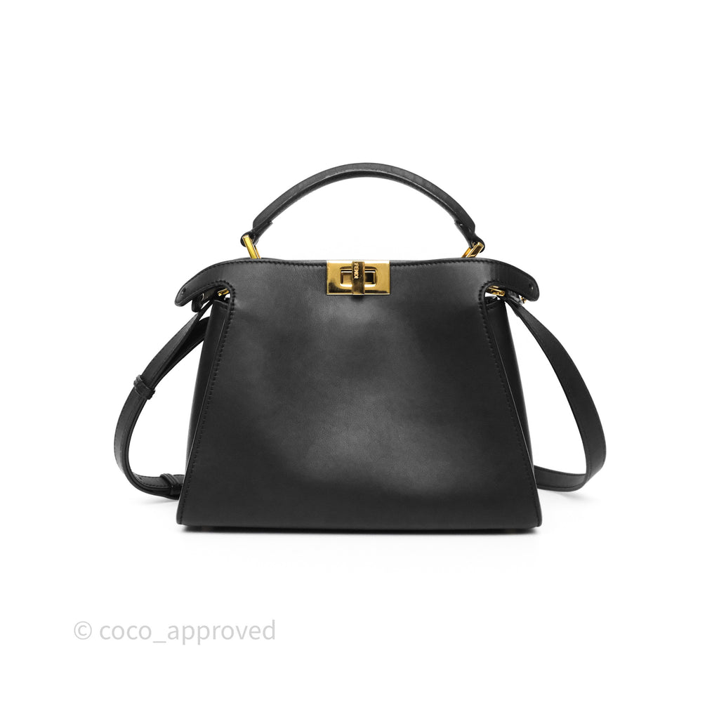 Fendi Peekaboo Essentially Bag in Black Calfskin
