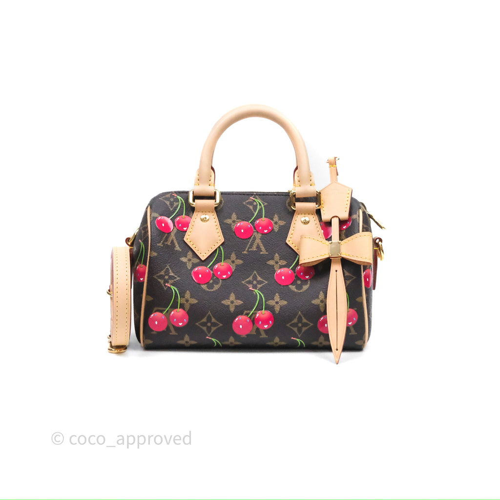 LV x TM Speedy Bandoulière 20 Monogram Cherry Coated Canvas