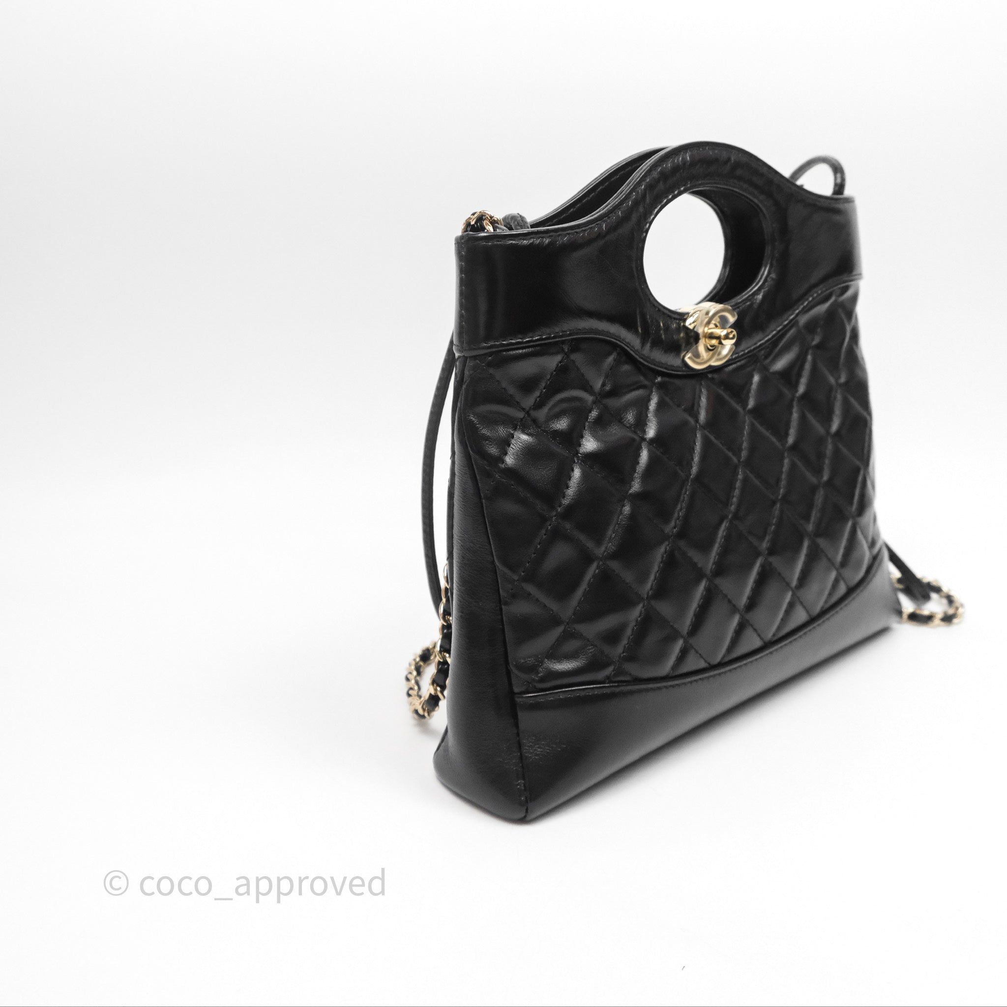 【お気に入り】 Black Mini 31 Chanel Shiny Coco – Hardware Gold Lambskin その他