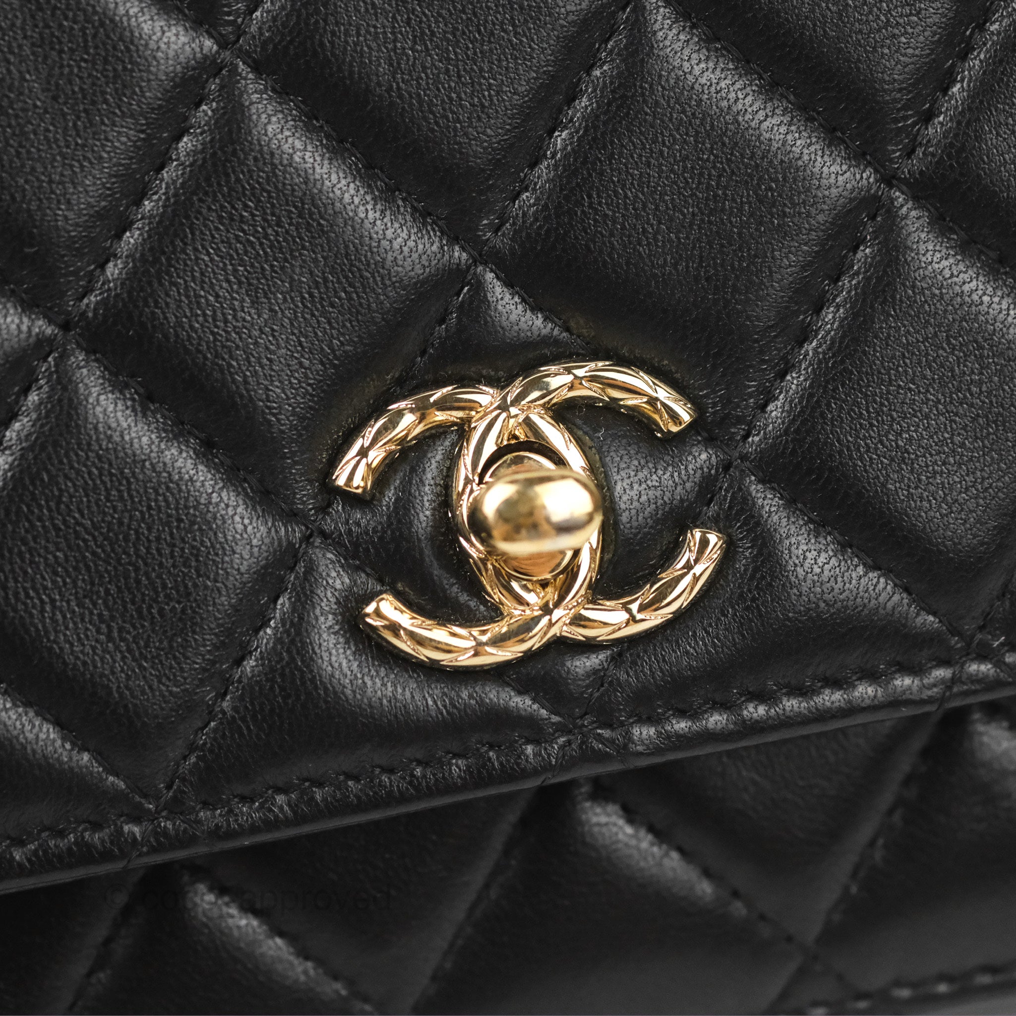 Chanel Quilted Trendy CC Wallet on Chain WOC Black Lambskin Gold Hardw – Coco  Approved Studio