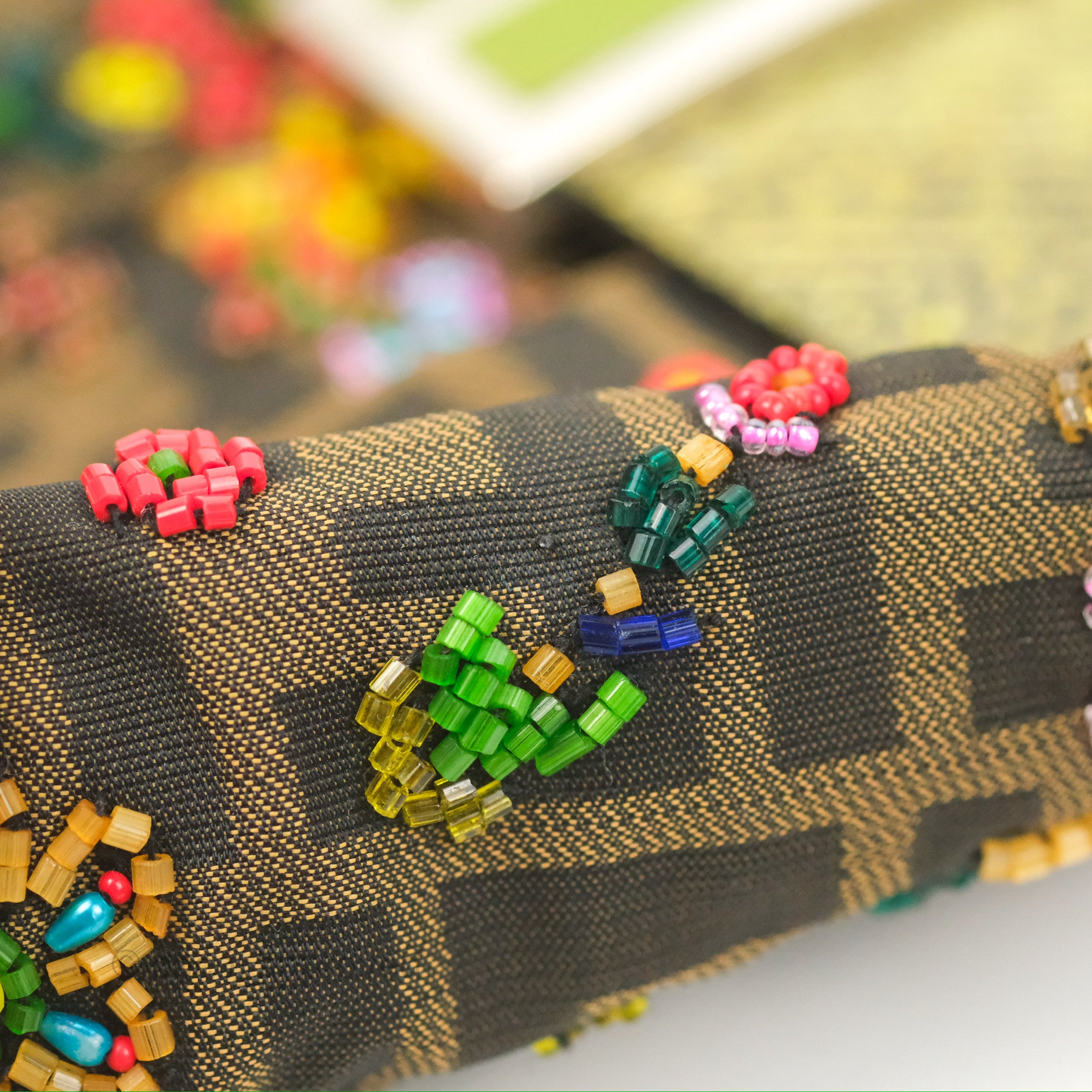 Fendi Vintage Baguette Shoulder Bag Floral Bead-embellished Zucca Canv –  Coco Approved Studio