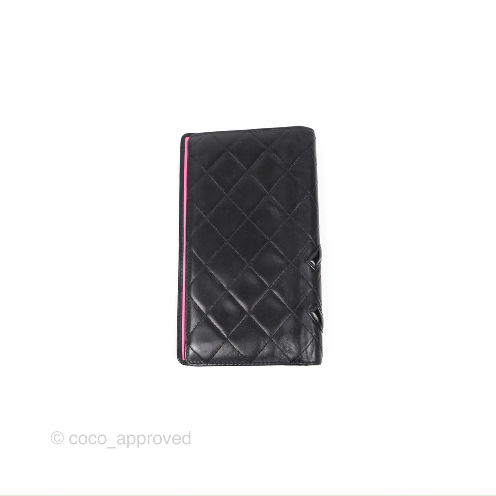 Chanel Black Quilted Cambon Ligne Card Holder case