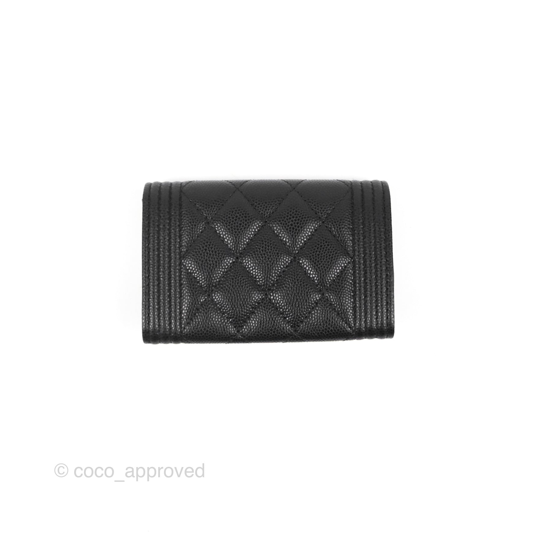 CHANEL CAVIAR QUILTED BOY CARD HOLDER – OBTAIND