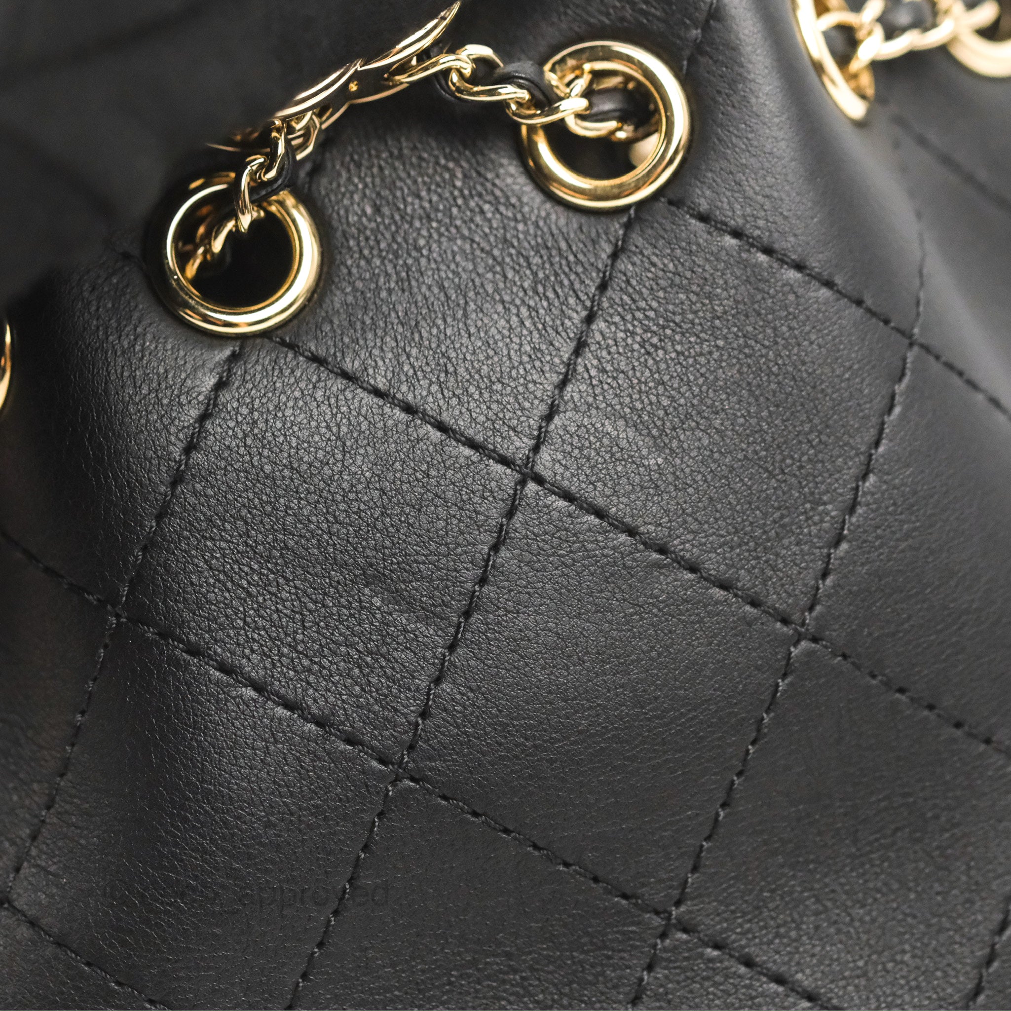 Chanel Chevron Bucket Drawstring Bag Caramel Gold Hardware – Coco Approved  Studio