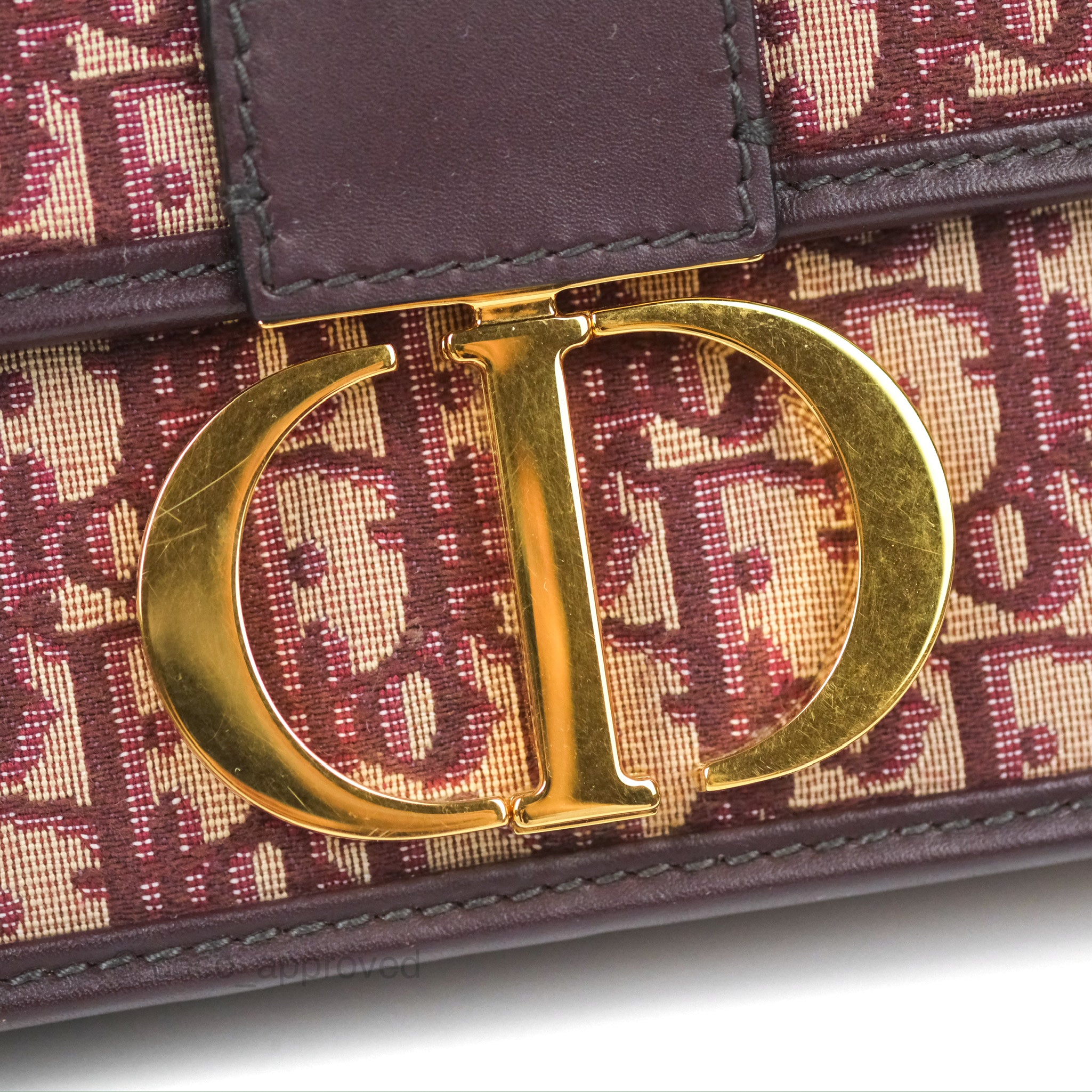 30 montaigne cloth handbag Dior Burgundy in Cloth - 31576252