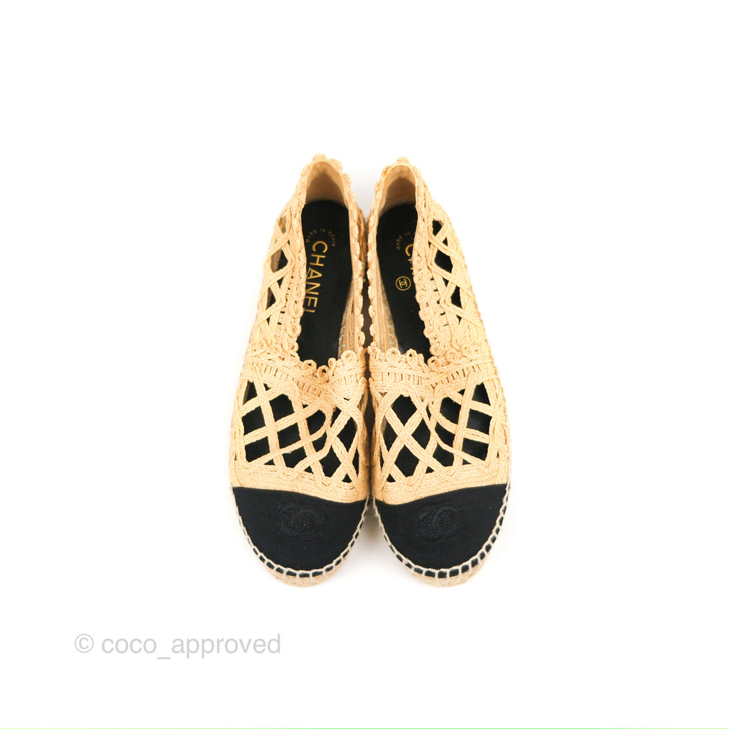 Chanel Quilted Espadrilles Raffia Natural Size 38 – Coco Approved Studio