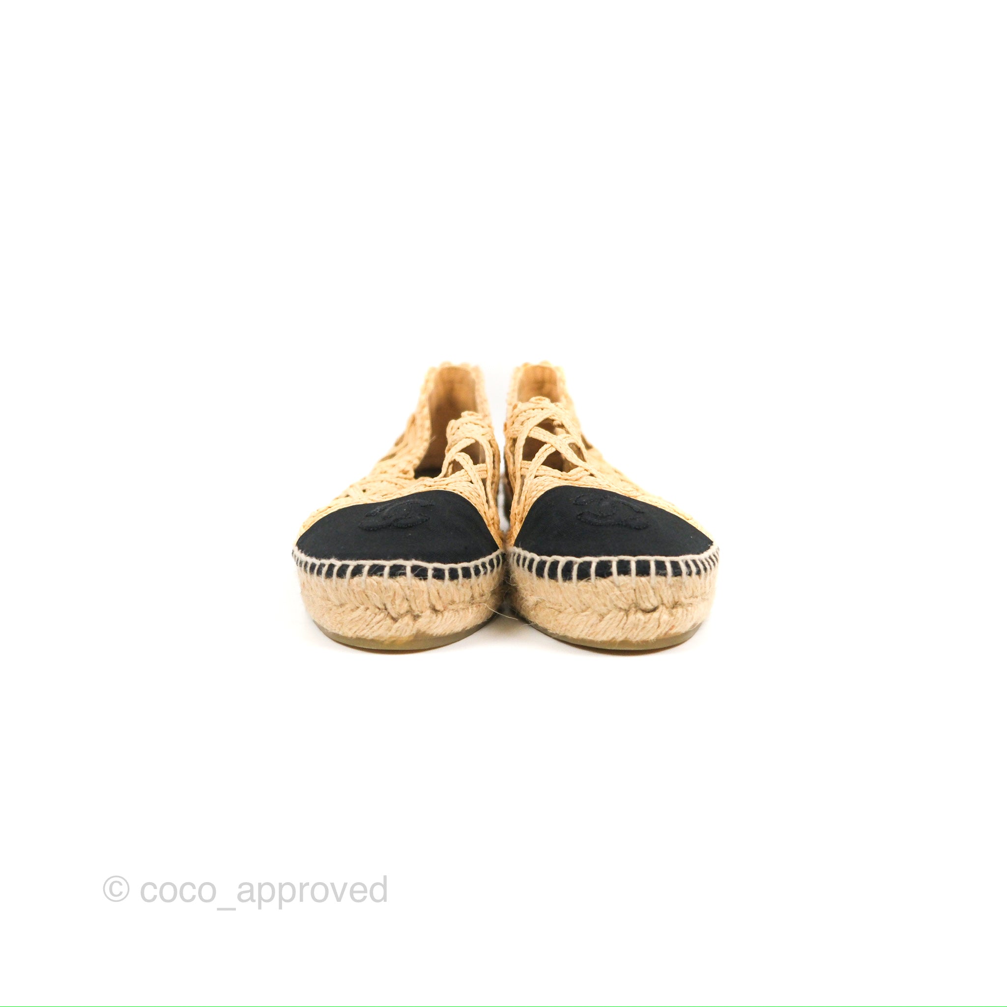 Chanel Quilted Espadrilles Raffia Natural Size 38 – Coco Approved