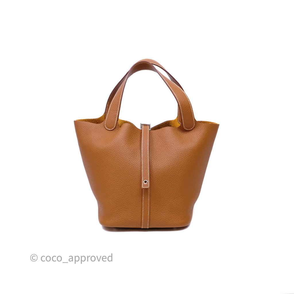 Hermès Picotin 22 Gold Clemence Palladium Hardware