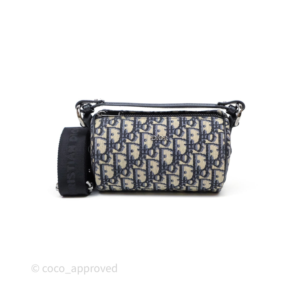 Dior Men's Mini Roller Messenger Bag Oblique Jacquard