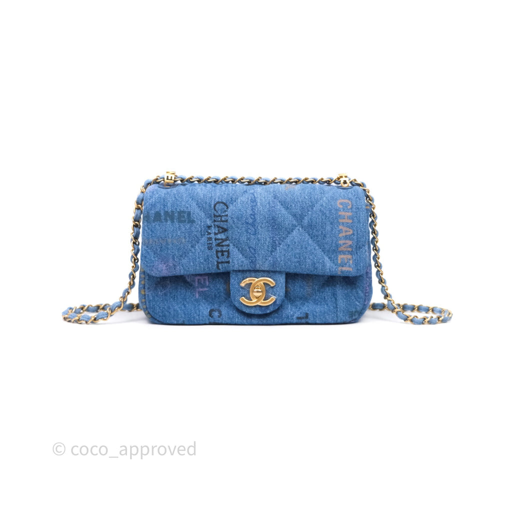 Chanel Quilted Small Denim Mood Flap Blue Multicolor