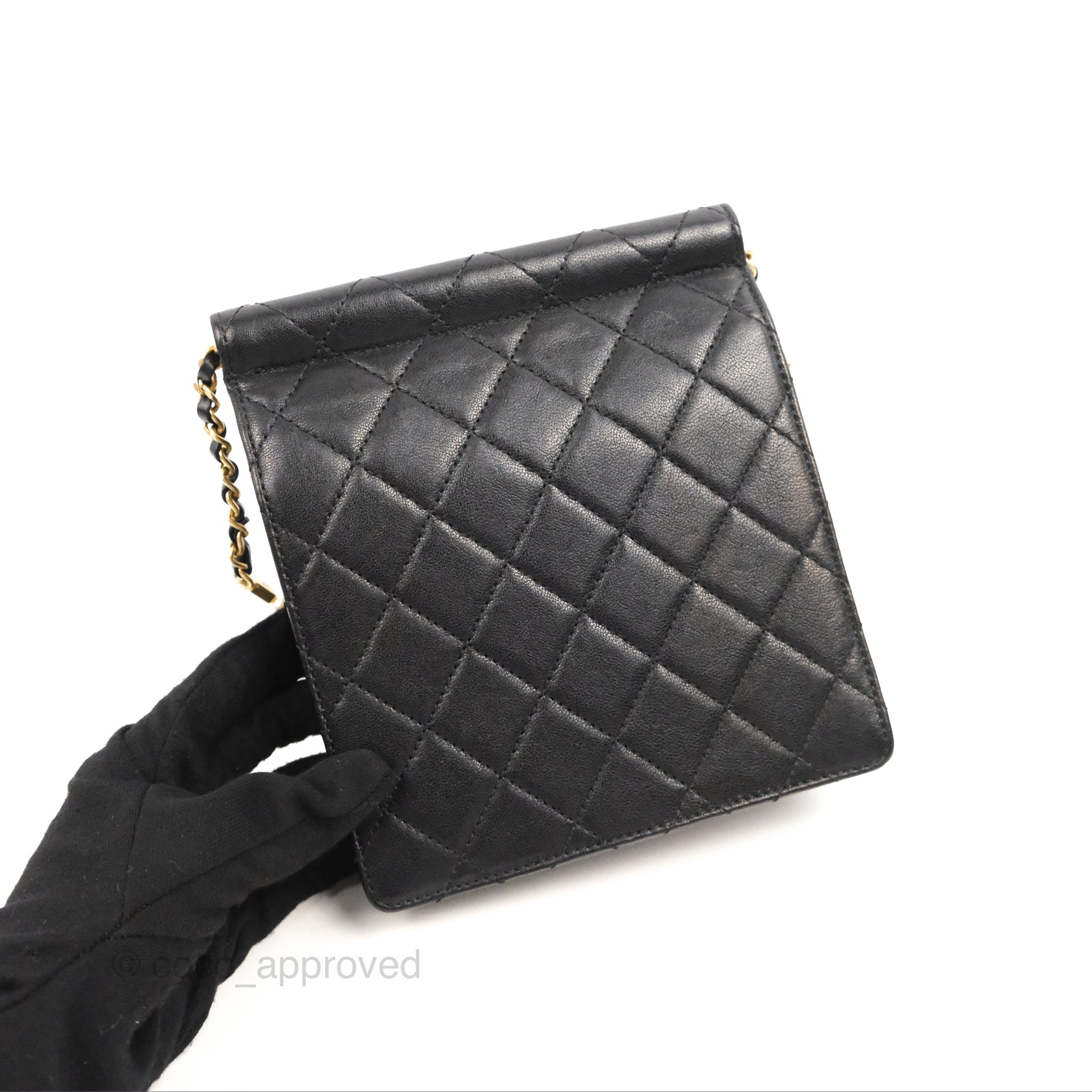 Pre-owned Chanel Wallet on Chain WOC Boy Black Lambskin Aged Silver Ha –  Madison Avenue Couture