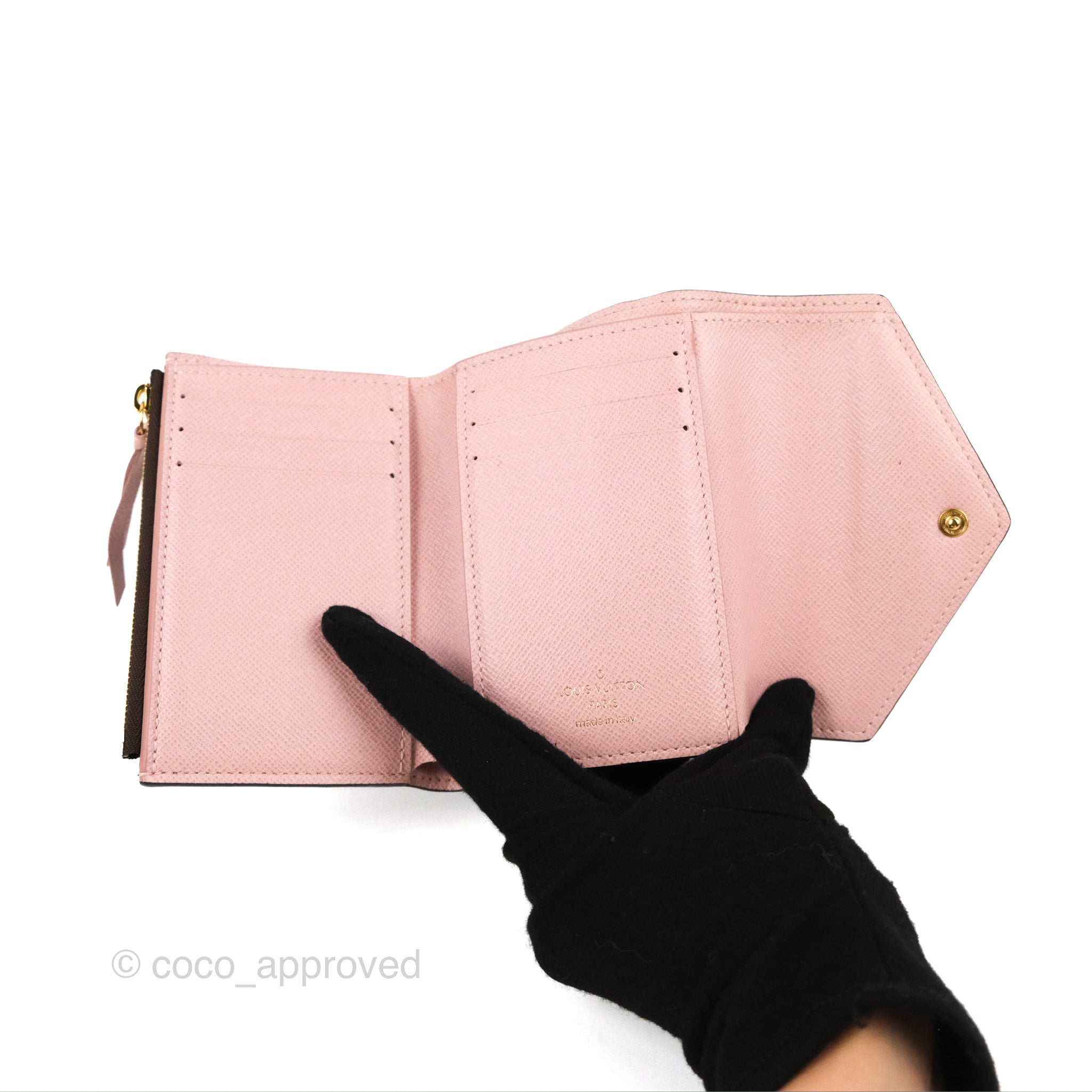 lv victorine wallet pink