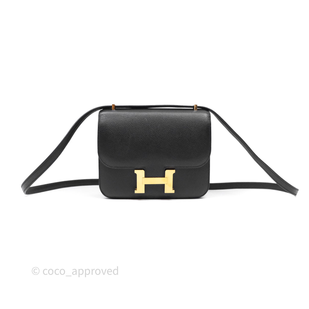 Hermès Constance Mini 18cm Black Epsom Gold Hardware