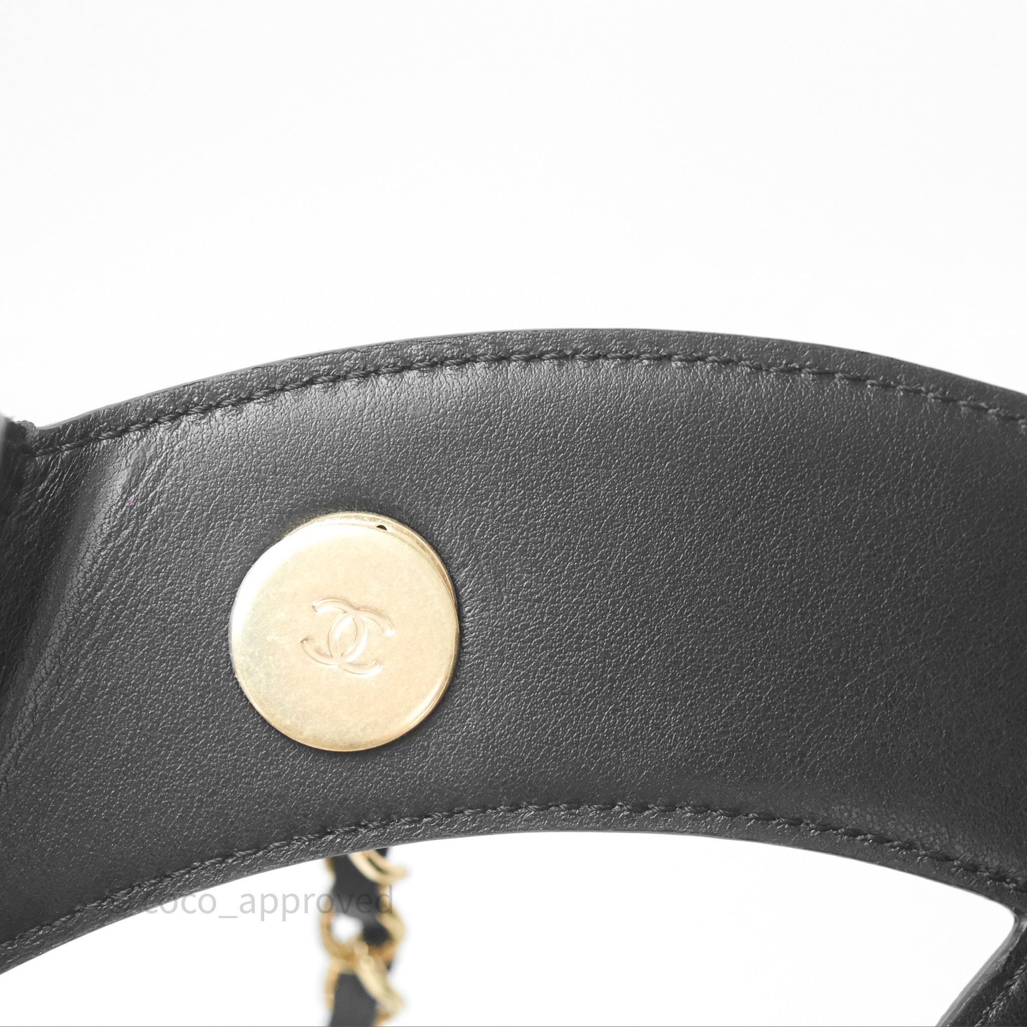 1.5㎝幅CHANELブラックリボン1ロール100m CHANEL シャネル パリ限定 26cm マトラッセ Wチェーン