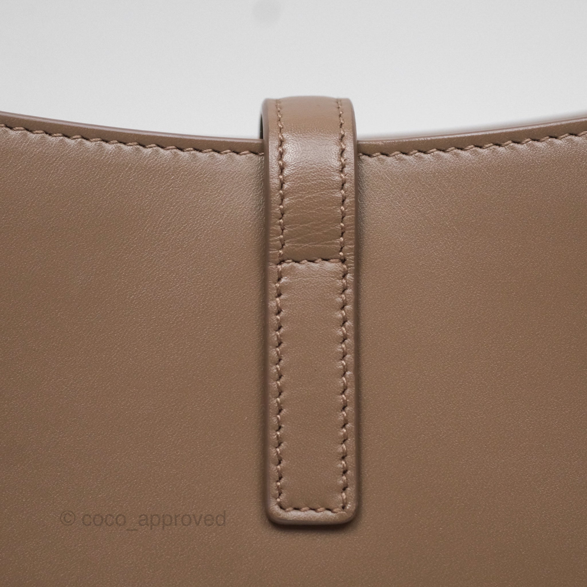 Saint Laurent Le 5 À 7 Taupe Calfskin Bronze Brass Hardware – Coco