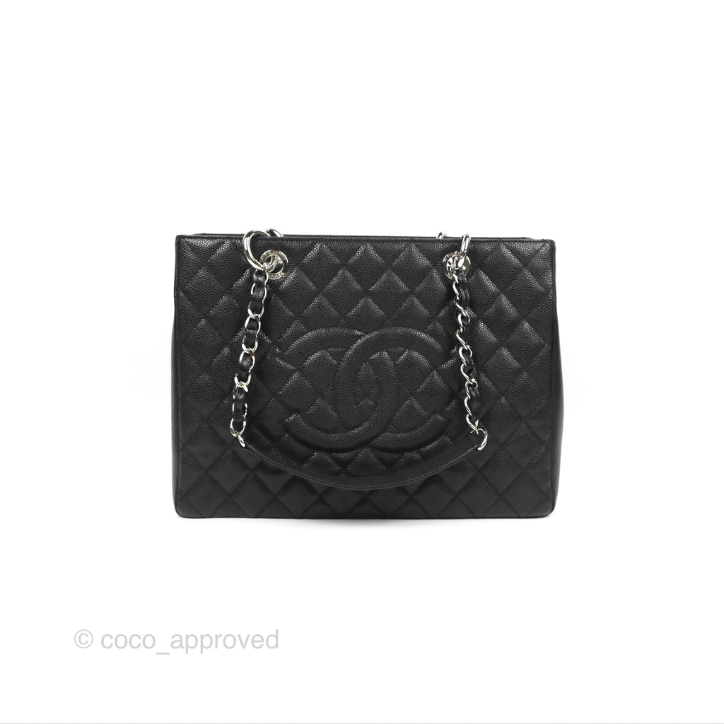 Chanel GST Black Caviar Silver Hardware