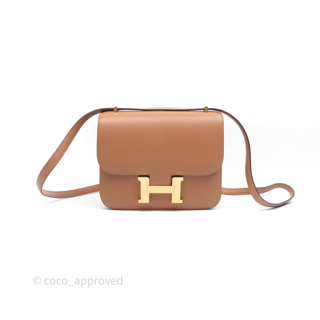 - DM/Email To Purchase - Hermès Constance Mini Quebracho Chevre Gold Hardware