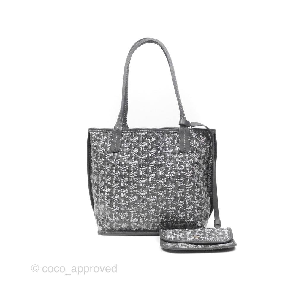 Goyard Anjou Mini Bag Goyardine Canvas Grey