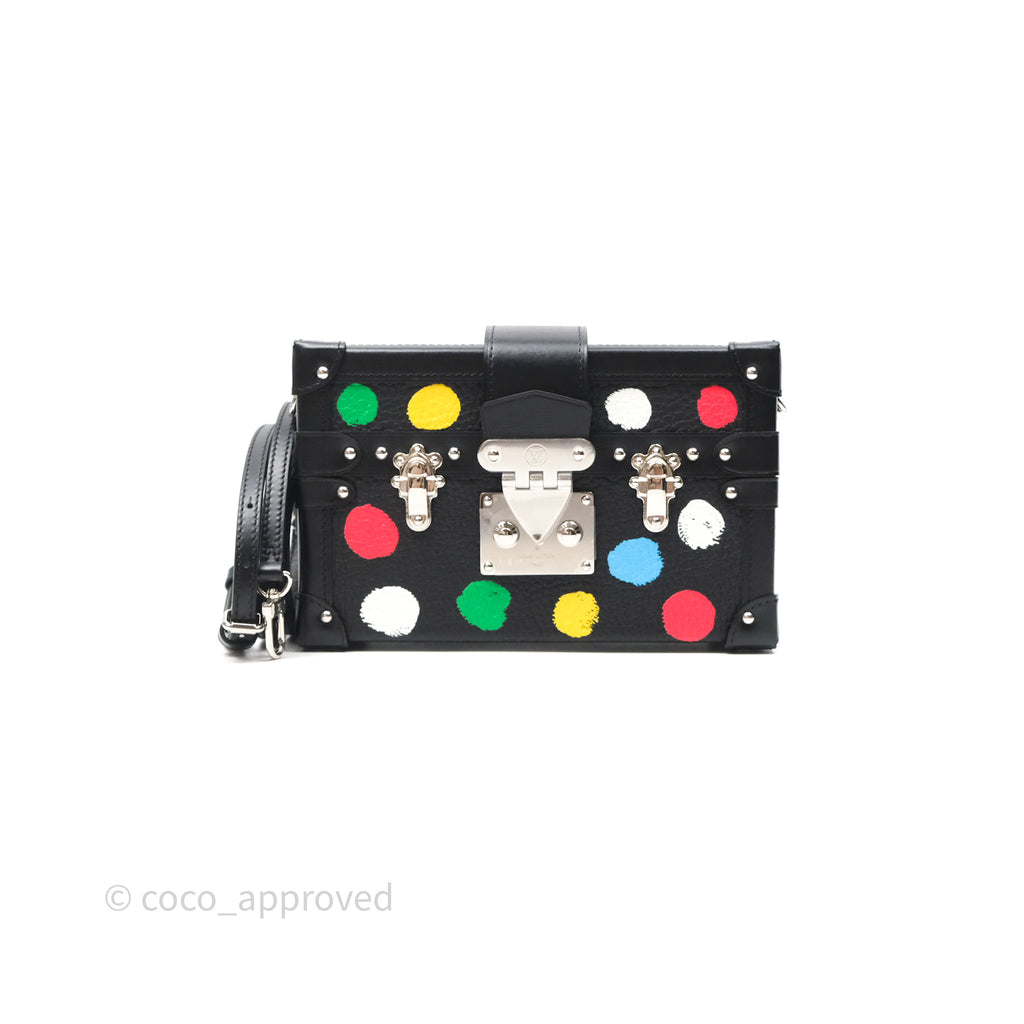 Louis Vuitton x Yayoi Kusama Petite Malle In Black Silver Hardware