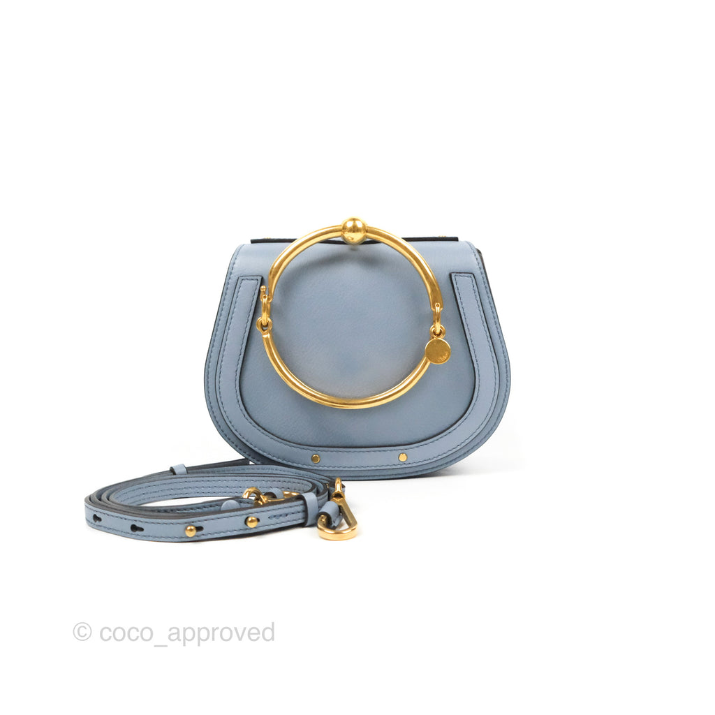 Chloé Nile Crossbody Bag Blue Calfskin